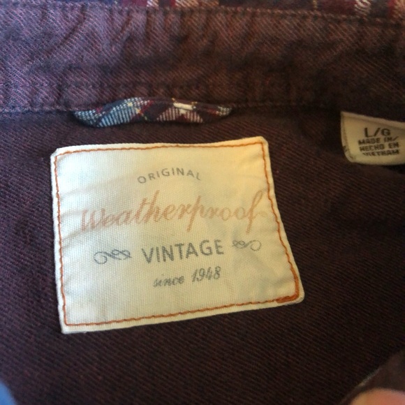 Weatherproof Vintage men’s flannel large plaid pattern Longsleeve casual button - Picture 5 of 8